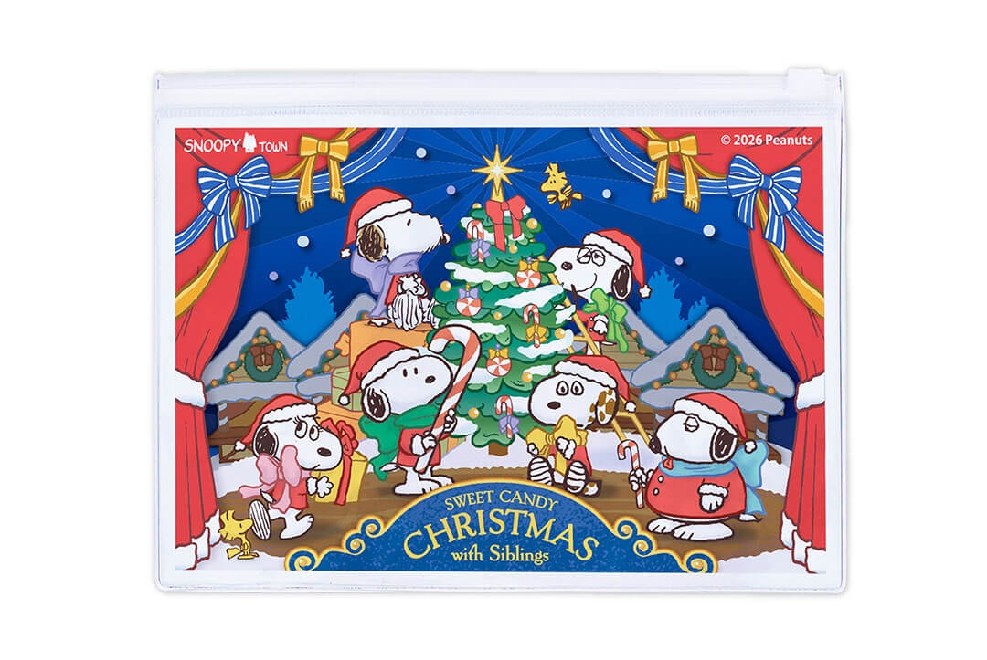 🌸 【預訂】Zipper Case - Snoopy Christmas 2026"SWEET CANDY CHRISTMAS with Siblings"