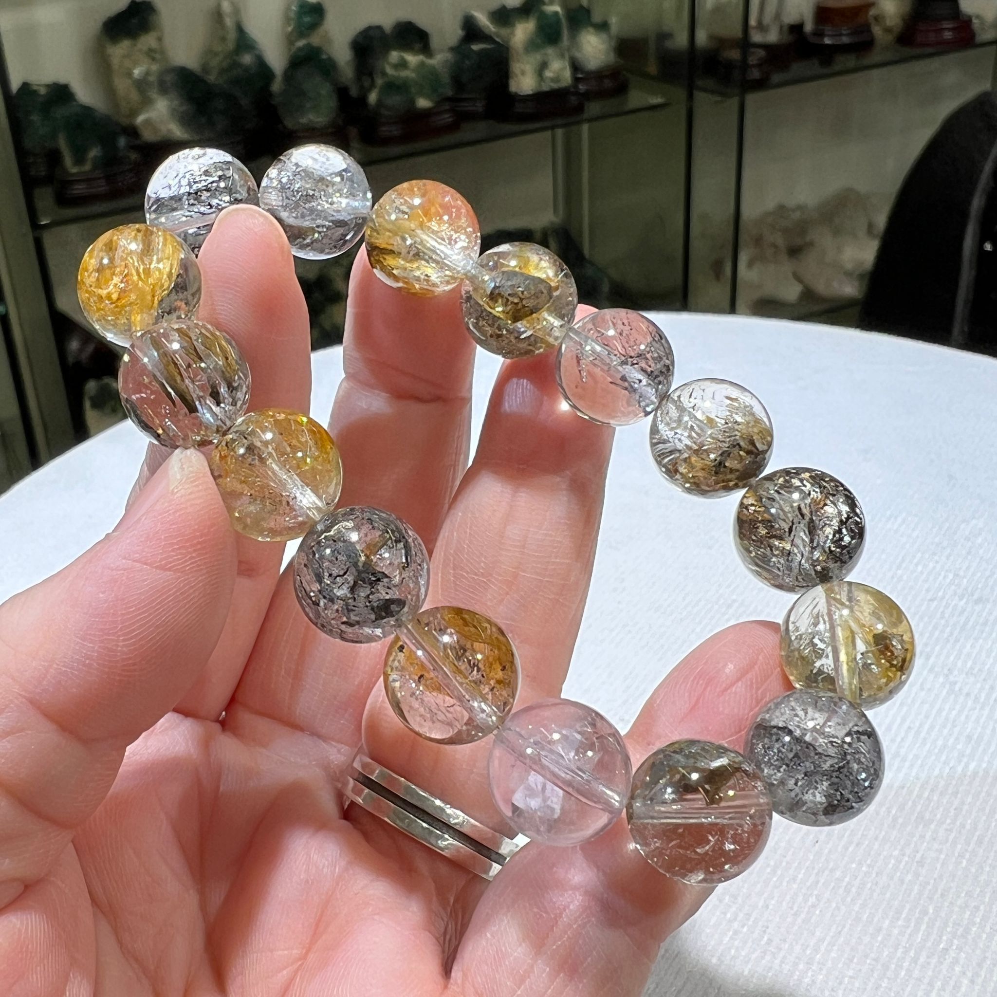 罕有✨彩閃靈鑽手串 12 mm +/- #CA00020