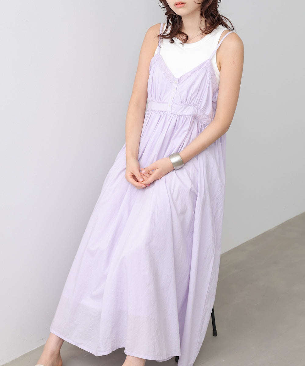 <JP> Premium Lace Button Flared Camisole OPS * 3色入 <預購>