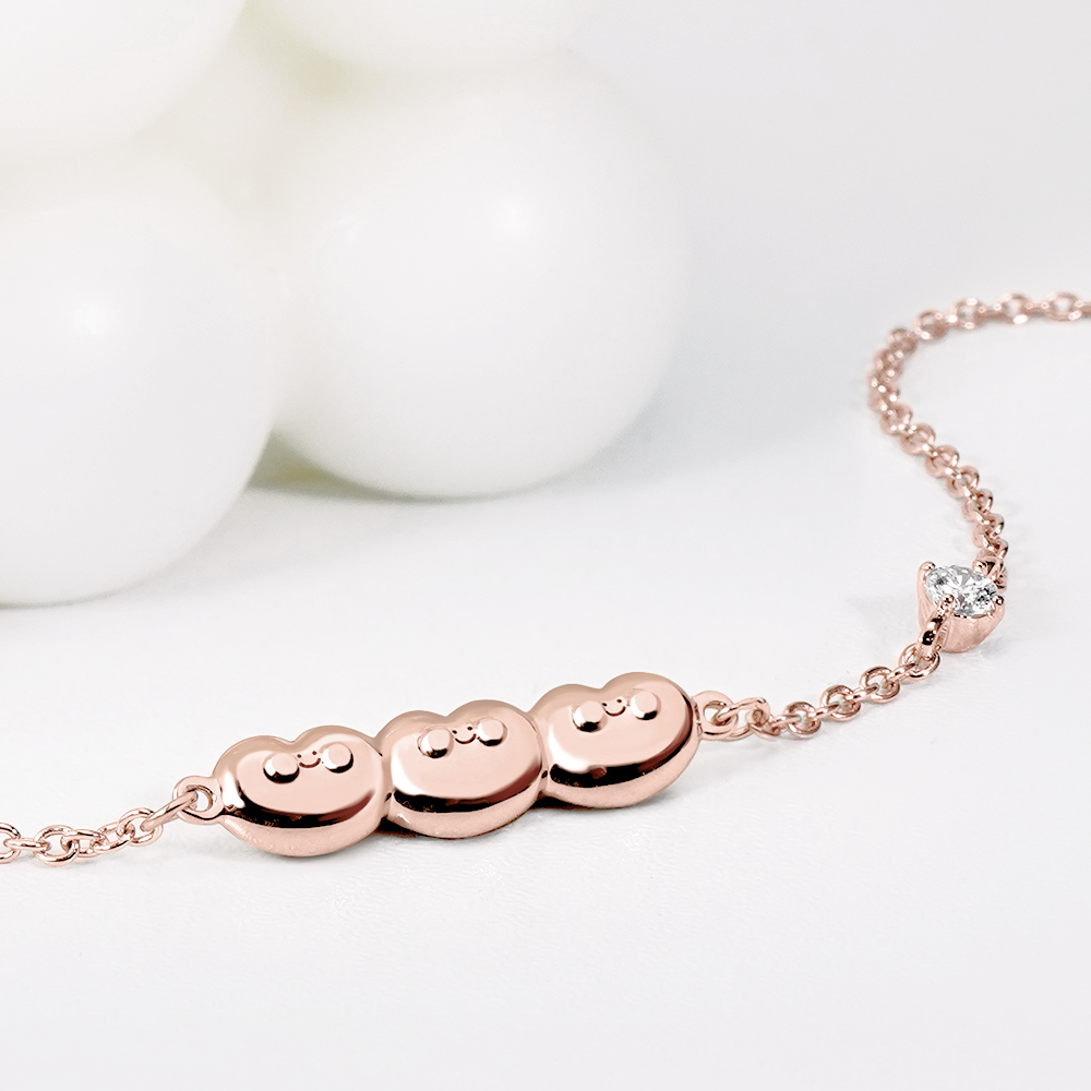 📦訂購 台灣限定 STORY 故事銀飾 Little Heart經典系列 小心臟在一起晶鑽純銀手鏈