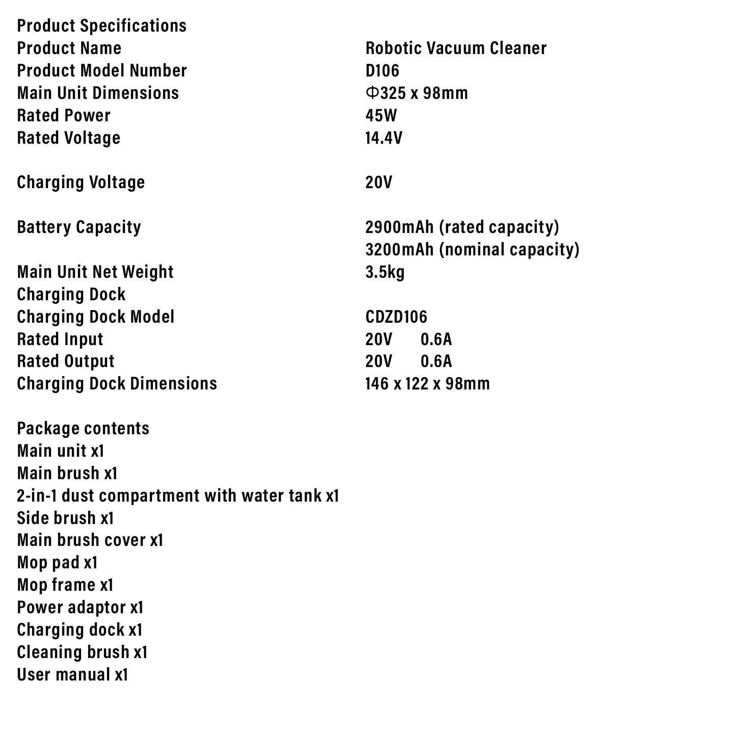 Xiaomi 5000Pa Robot Vacuum S20 LDS Navigation (BHR8629EU)