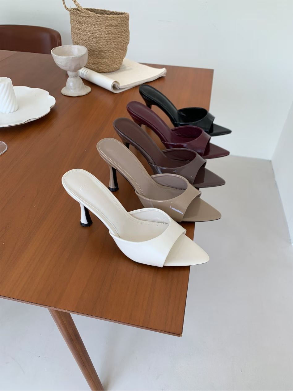 26SS/ LEATHER 8CM HEEL