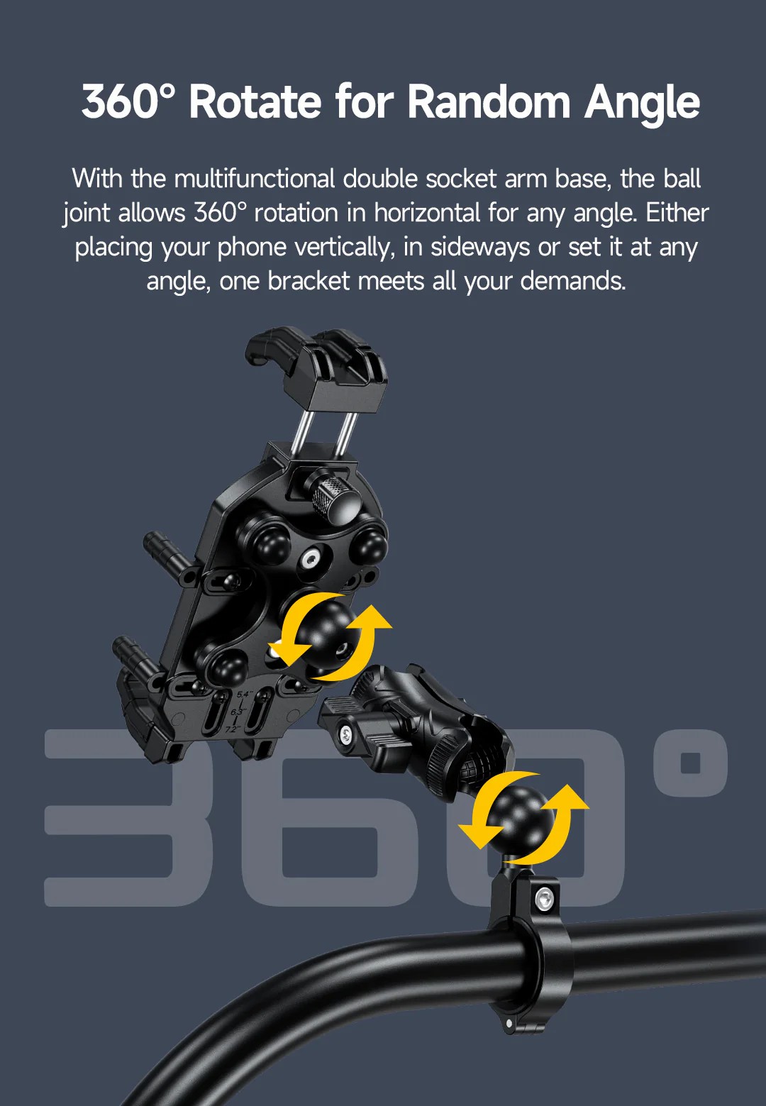 Ulefone Armor Mount Pro AM02 厚款 360° 旋轉自行車支架 Universal Handlebar Phone Mount