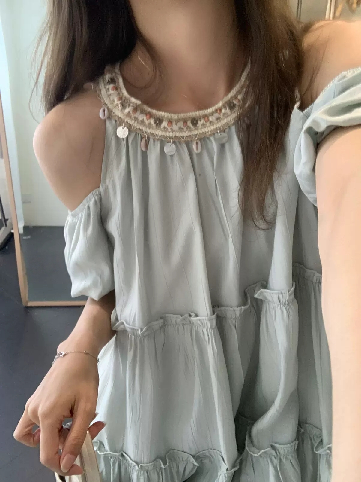 Natasha Bohemia Halterneck Dress 波西米亚度假风挂脖露肩连衣裙👗(3 colors)