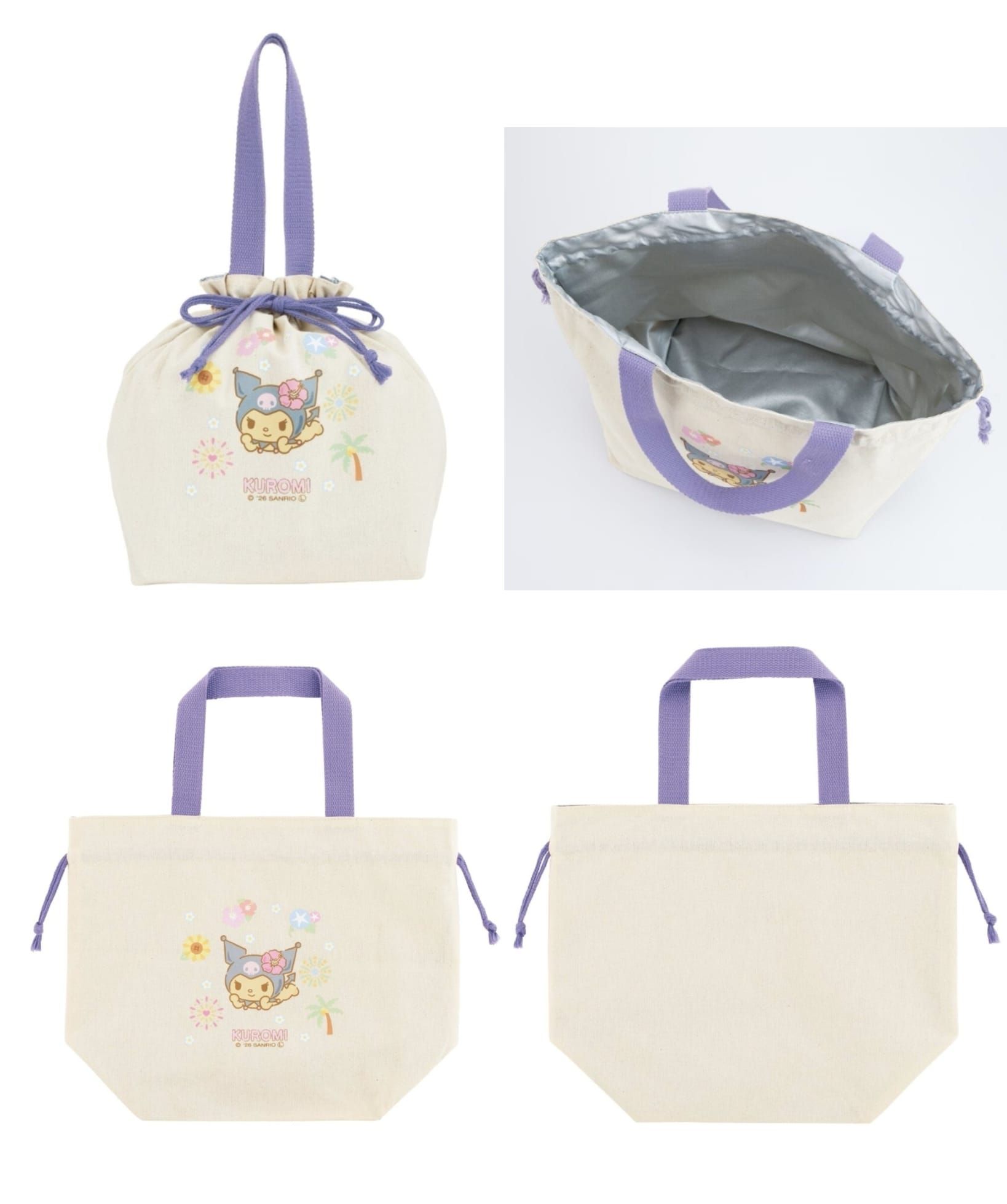 日本直送Sanrio Characters曬黑保溫保冷束口提袋