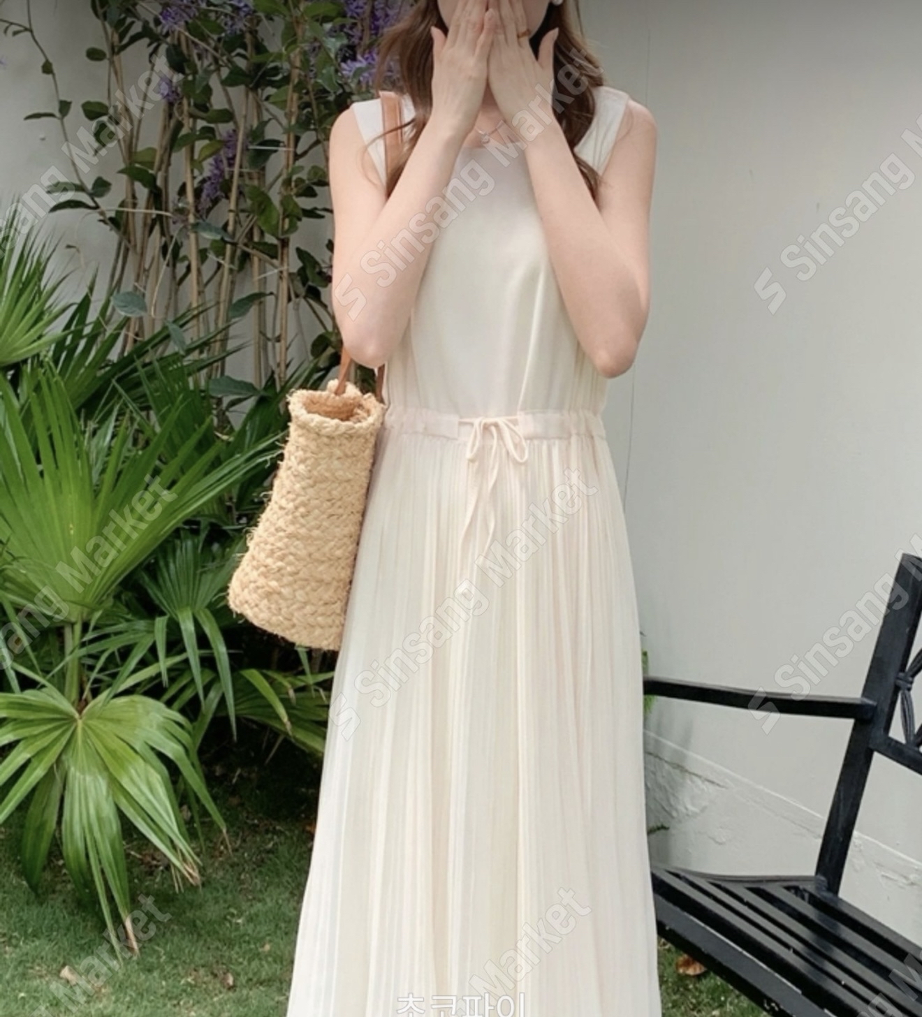 The Ethereal Chiffon Pleated Dress（米黃現貨）
