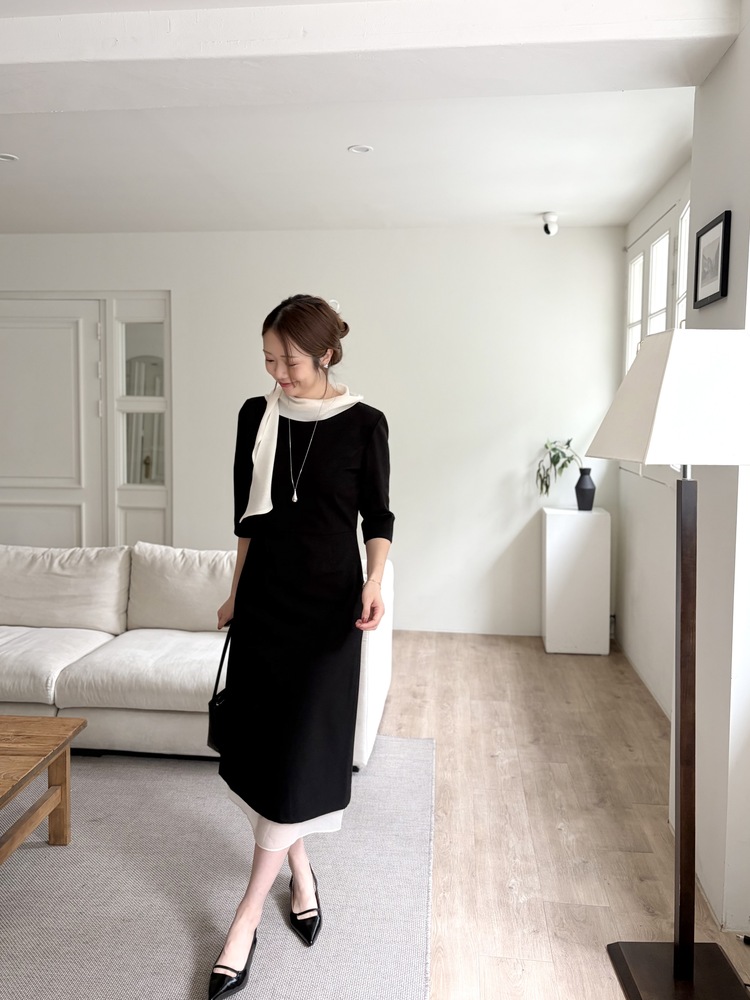 Therese Scarf Dress (Black)