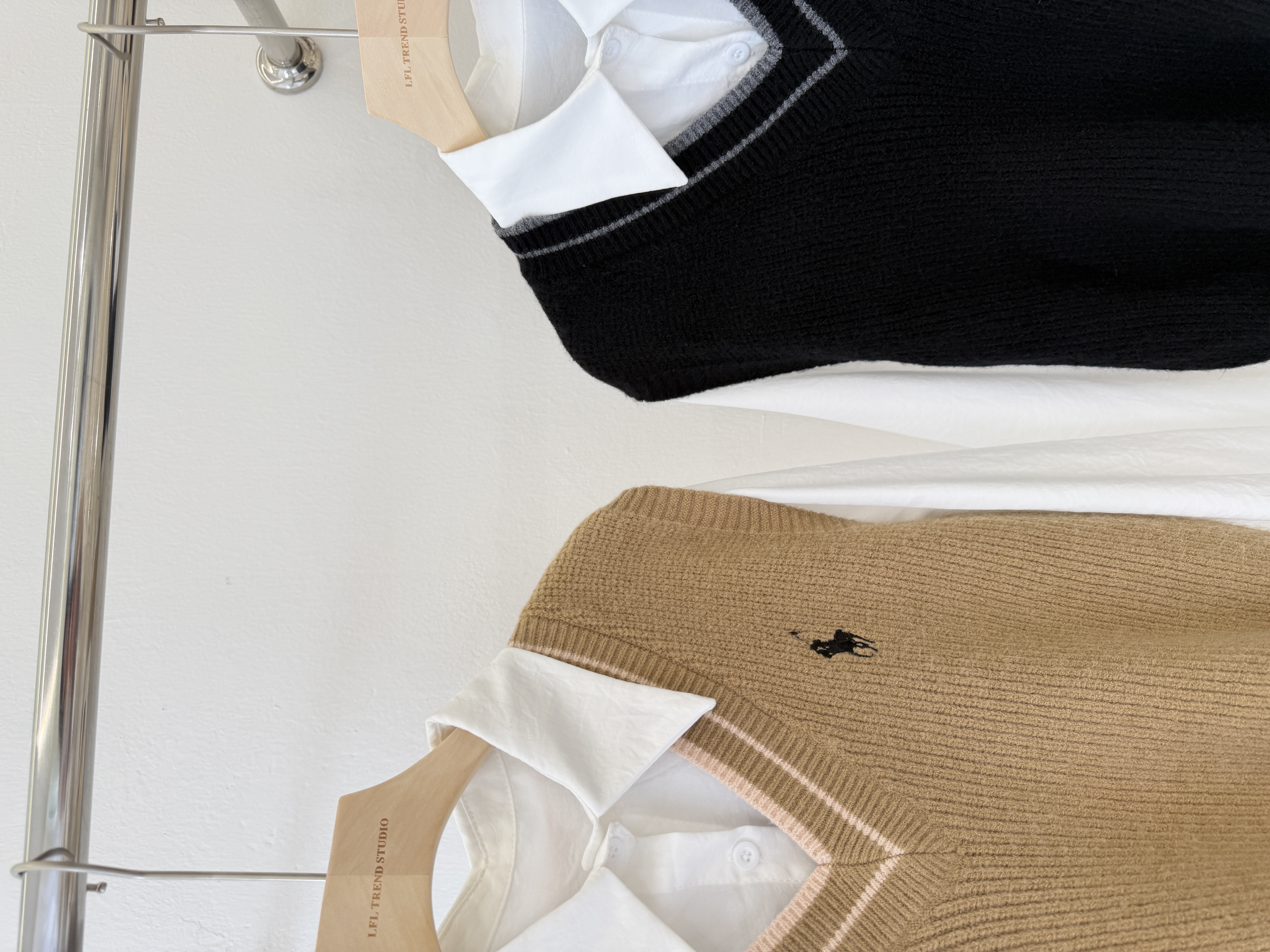 6551 韩系学院风假两件长袖