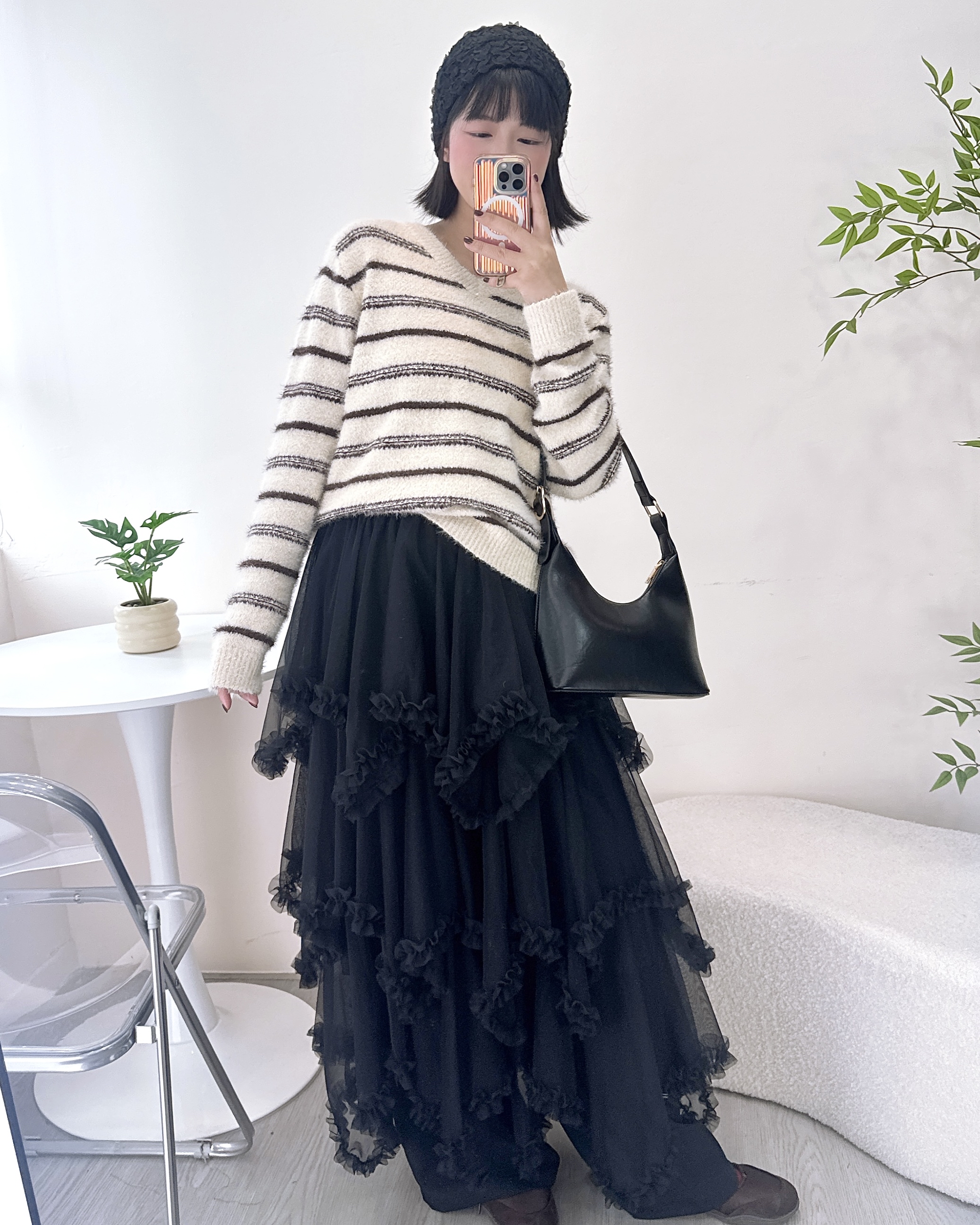 超美必入手不規則網紗裙 2色