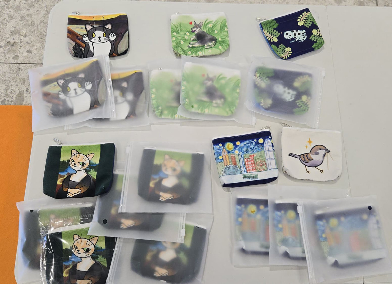 [Circle Walker全線買三送一]小袋_蒙羅麗莎貓+梵高貓