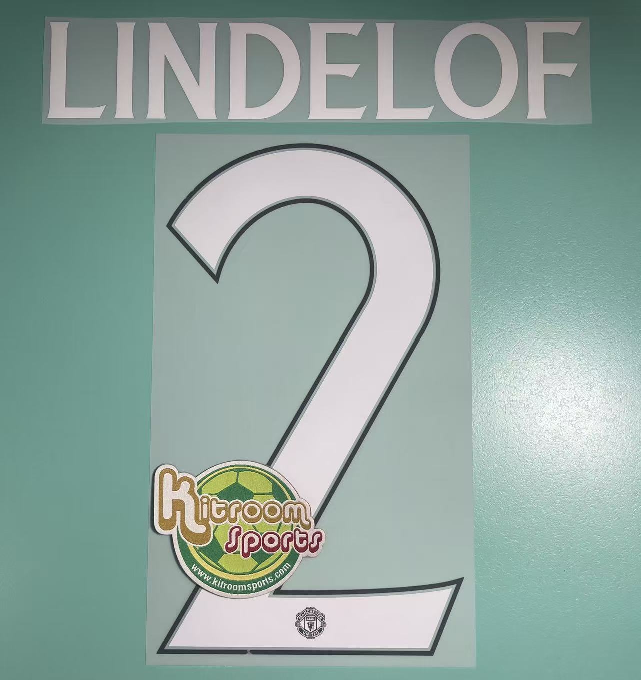 2023-24 Manchester United Home UCL Nameset #2 LINDELOF