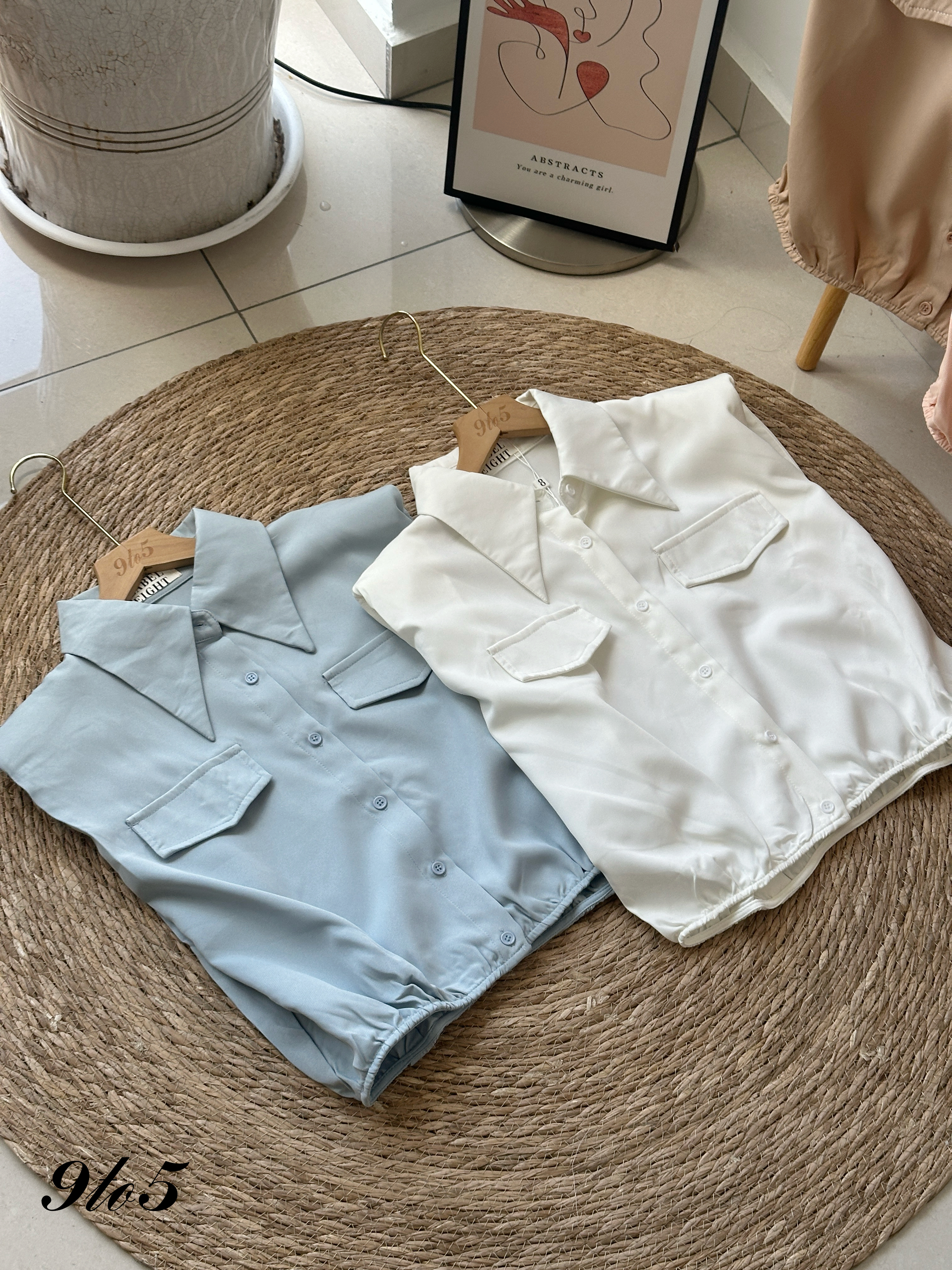 T4172 Sleeveless Crop Shirt - 4 Colors 