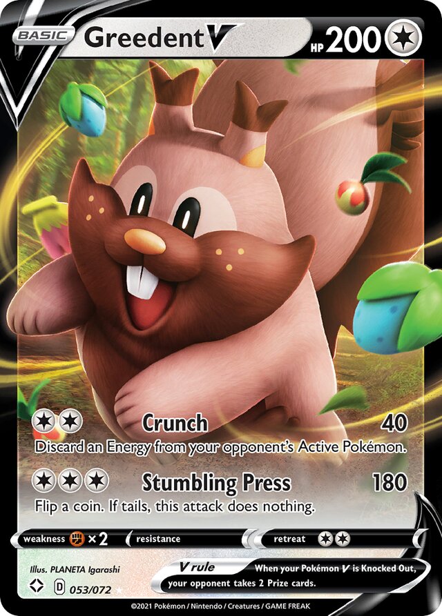 Pokemon TCG Shining Fates - Greedent V-053/072