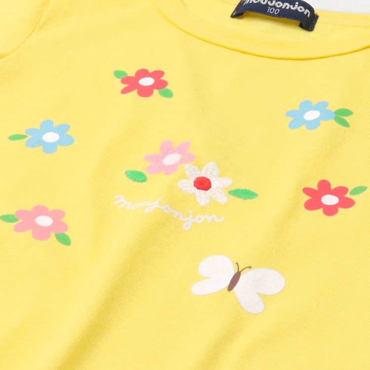 🔥 限時特價中 🔥🆕【⭐訂購⭐】🌀 🇯🇵 日本直送🇯🇵 花卉印花刺繡 扇形下擺 短袖TEE［3款選］🌀 [ELEA-0264][260630]