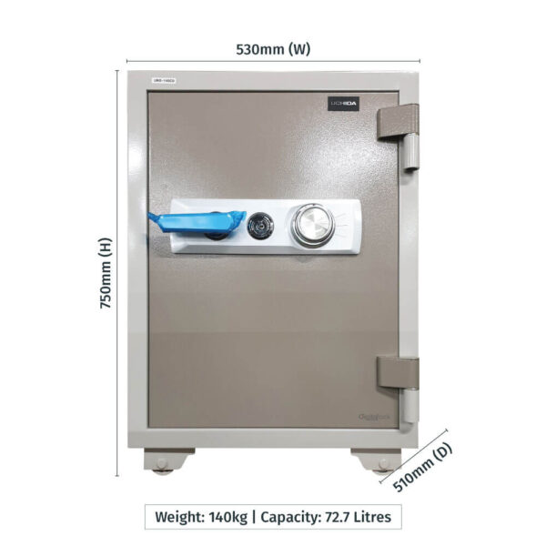 UCHIDA UBO-210CD Fire Resistant Safe Box (Dial Lock)_210kg