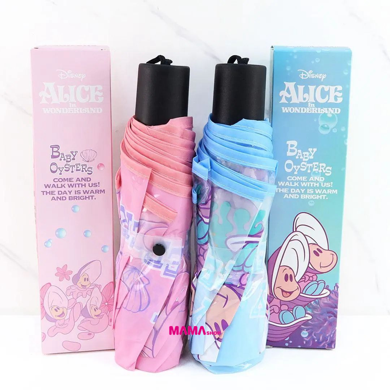 台灣直送愛麗絲夢遊仙境小牡蠣透明縮骨遮