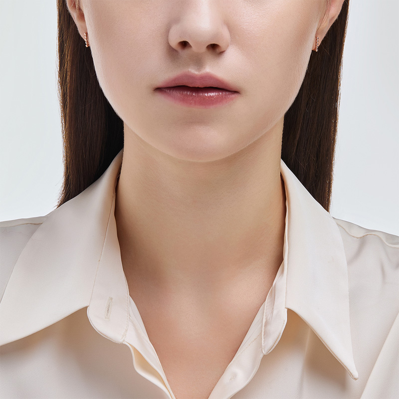 DIDIER DUBOT Miss Doux Rose Gold 14K玫瑰金耳環 (JDRERYF45XX)