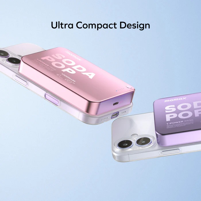Momax 1-Power Pass 10000mAh 磁吸流動電源 (CCC 認證)