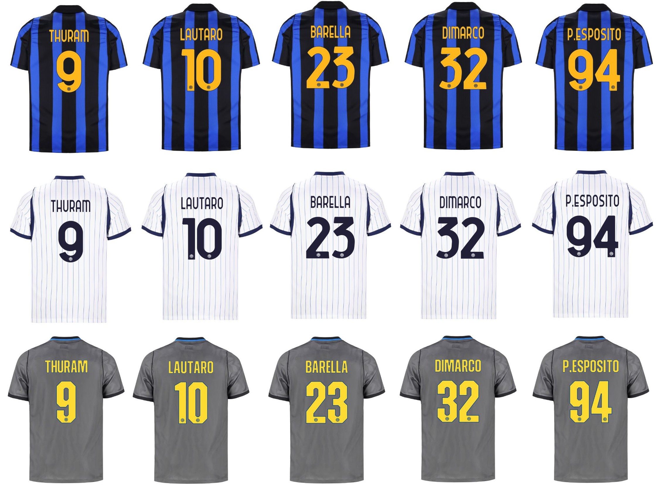 Inter Milan 國際米蘭 2026-27 主場/作客/三客印字 (內有多選，不是球衣)