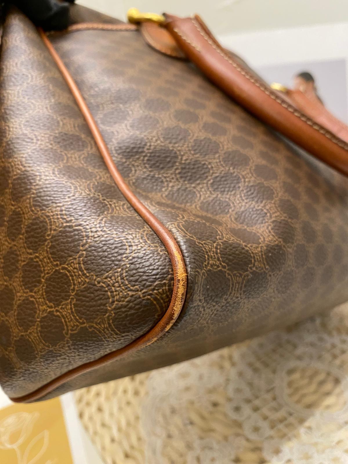 Celine Vintage Macadam Boston Bag