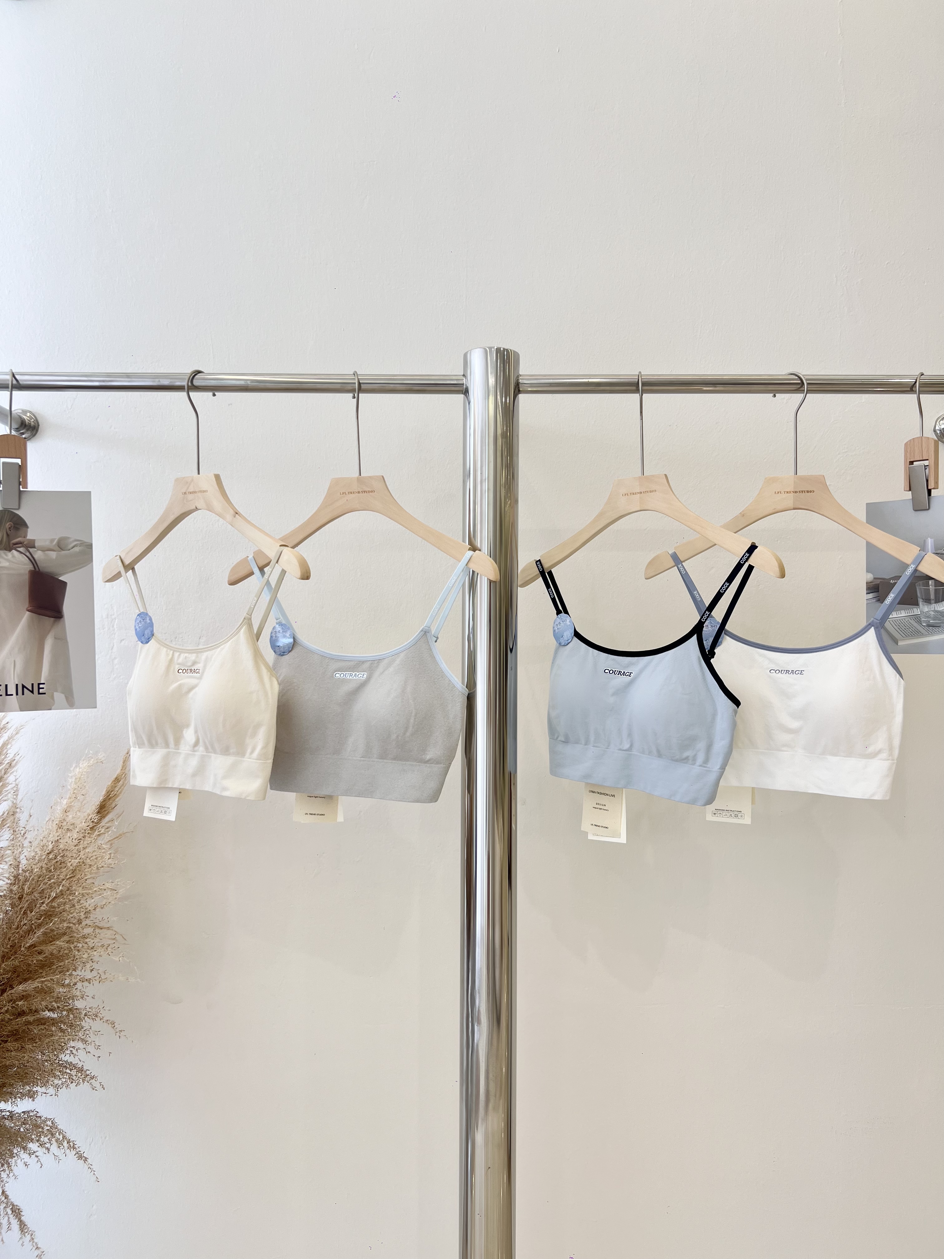 7088 少女感撞色胸垫吊带