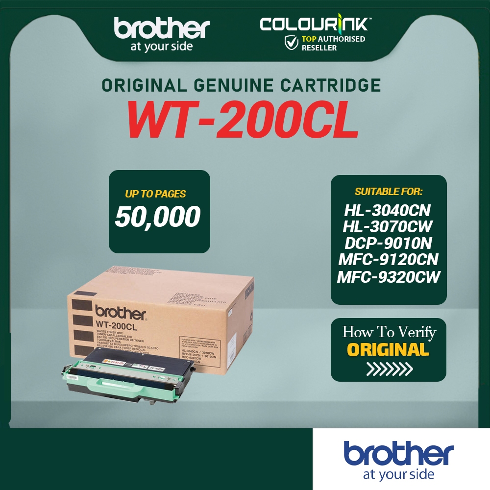 Brother Original Genuine WT-200CL Waste Toner Box HL-3075CW MFC-9010CN MFC-9120CN HL-3070CW HL-3040CN