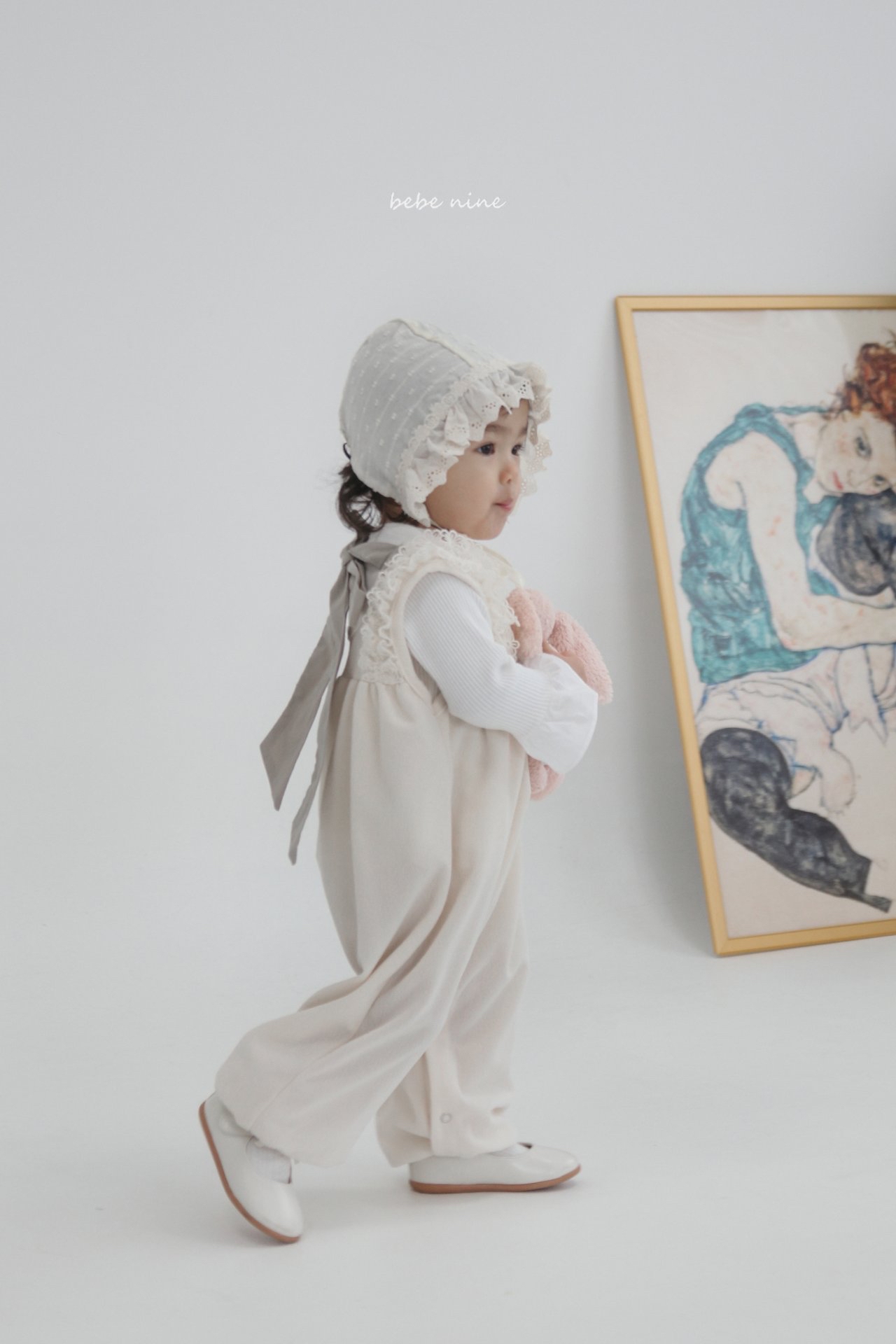 🌸預訂 韓國直送🌸🇰🇷Bebenine兩色蕾絲花邊後背蝴蝶結綁帶背心連身褲