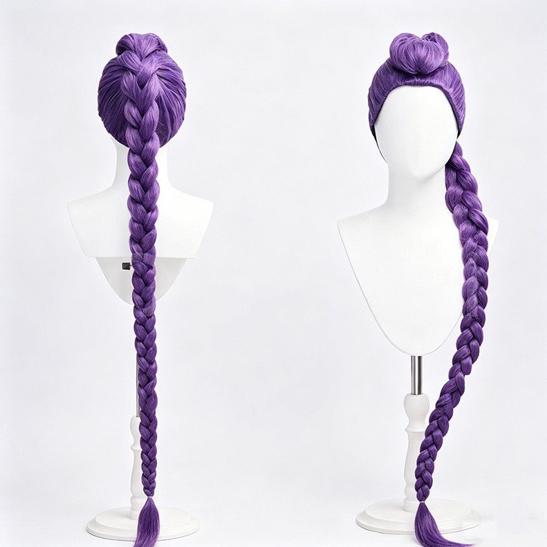 Rumi 成人紫色長辮 Cosplay 假髮 Anime角色扮演 Wig Vbuy cos1155B