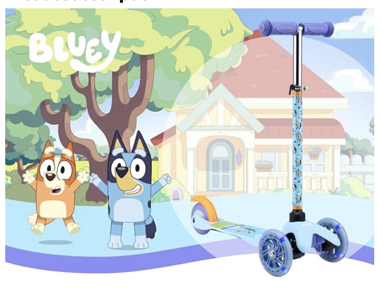 【美國直送】Bluey 閃轆滑板車