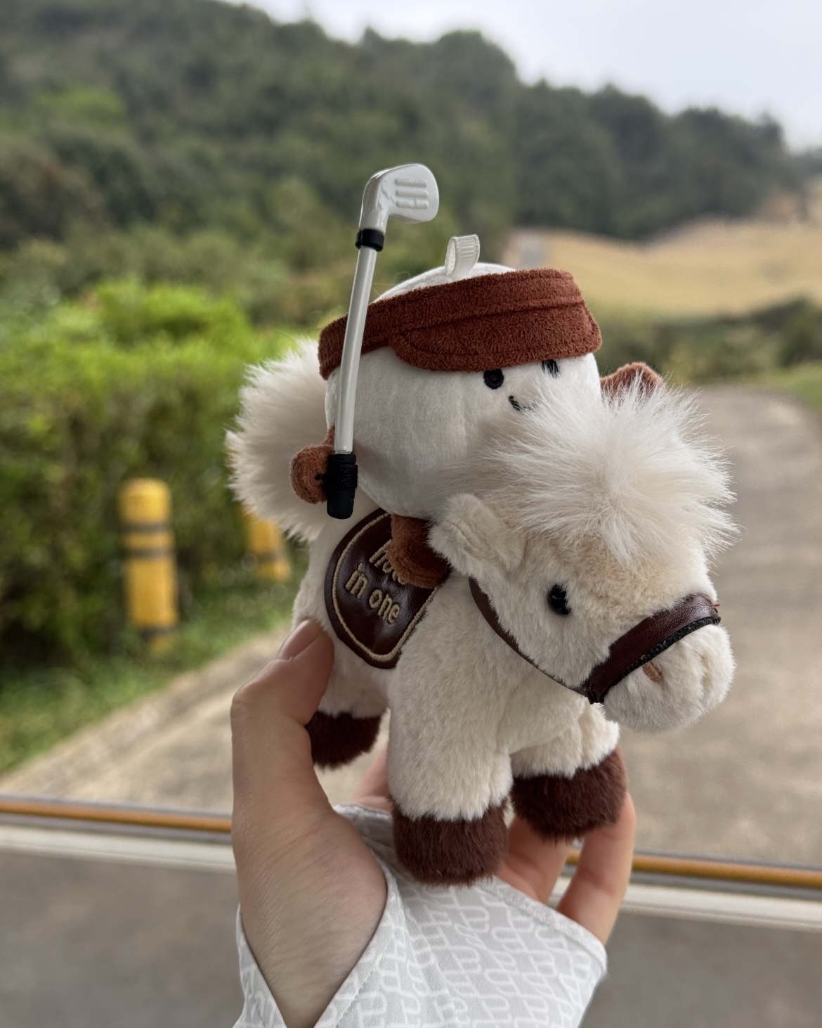 馬上進球！軟乎乎高爾夫球與小白馬公仔掛件 