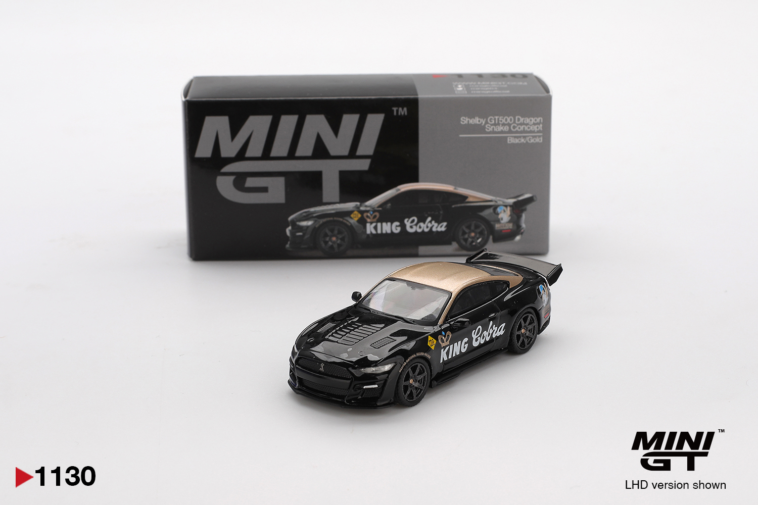 Mini GT 1/64 Shelby GT500 Dragon Snake Concept Black/Gold  - MGT01130-L