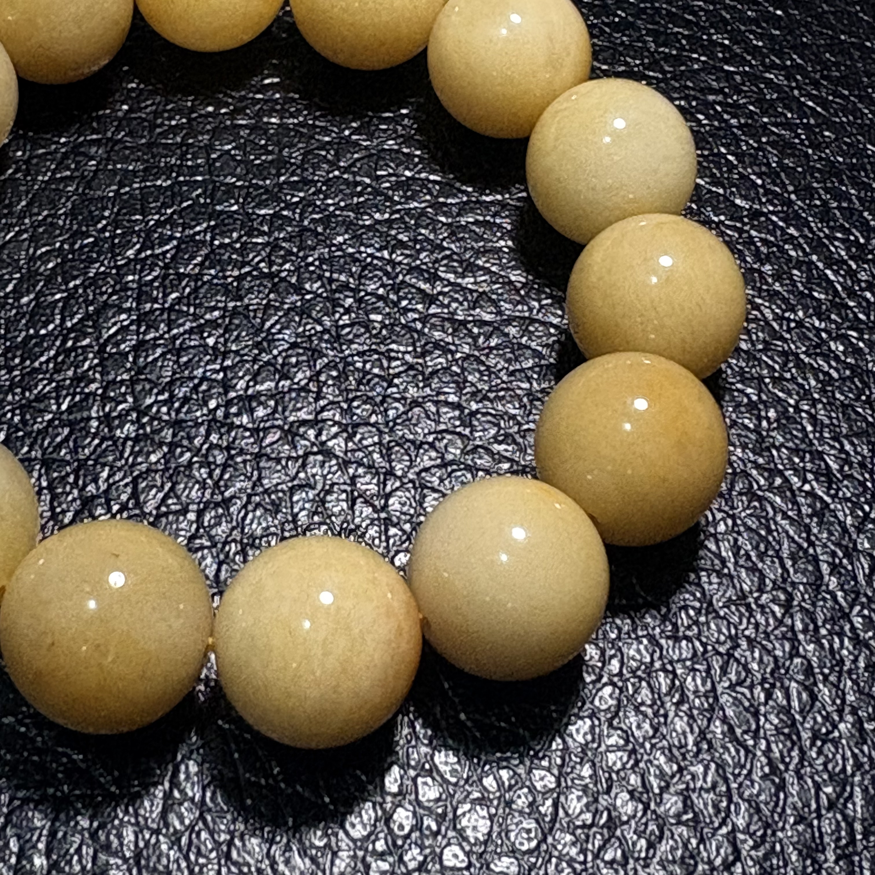 【化太歲】金絲玉玉石手串No.1937｜規格：15mm珠16cm手圍