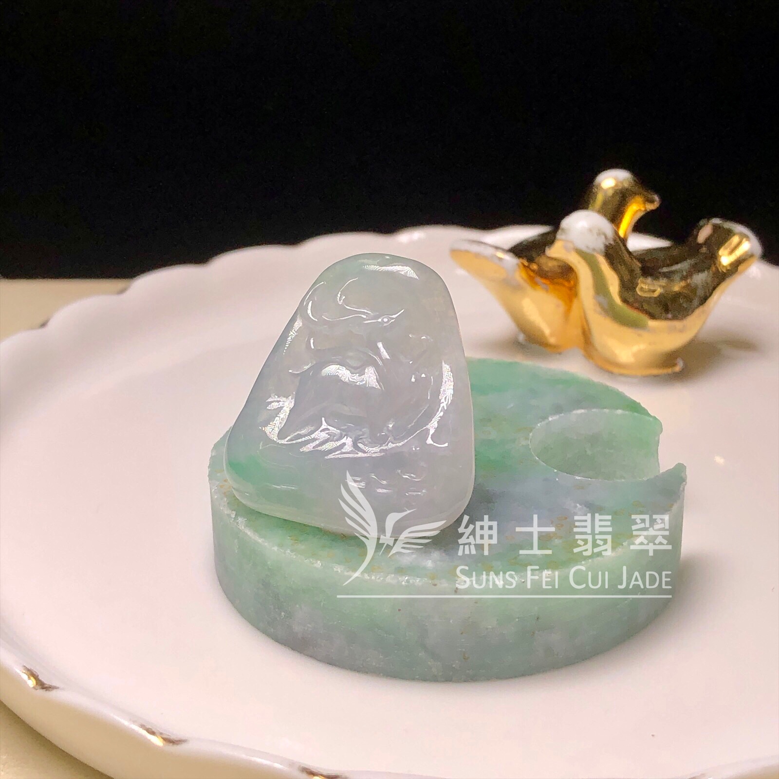 YK00107 金絲翡翠福鹿雙全