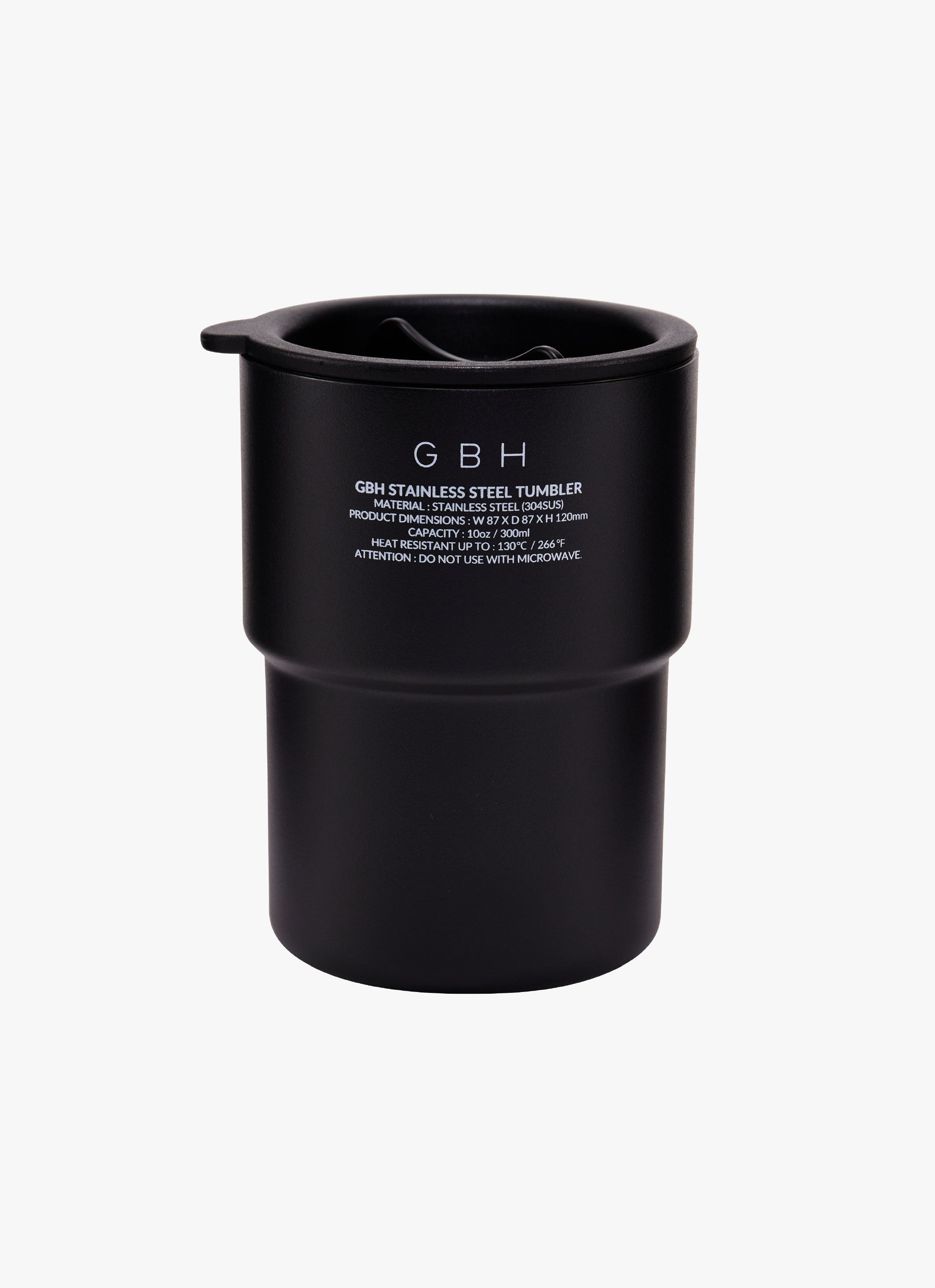 GBH STAINLESS STEEL TUMBLER / BLACK / 300ml