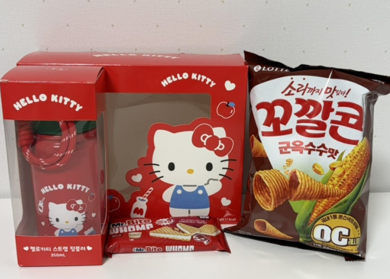 韓國 限定 Hello Kitty  保溫杯零食套裝 無線耳機保護套 Hello Kitty Tumbler Set