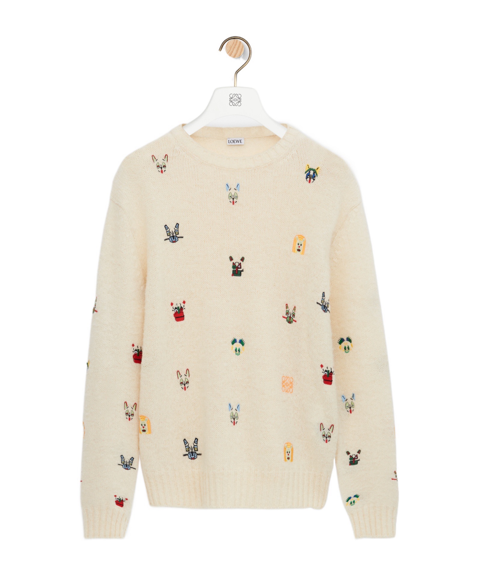 Loewe 女士 LOEWE x Louis Wain长袖羊毛毛衣XS S M L码模特身高 178 CM，身穿 S 码 