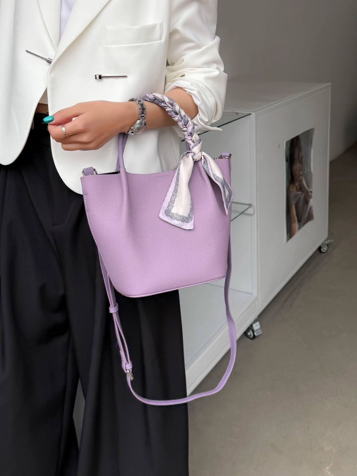 3313# 经典菜篮子包 附送丝巾 TOGO头层牛皮🇨🇳