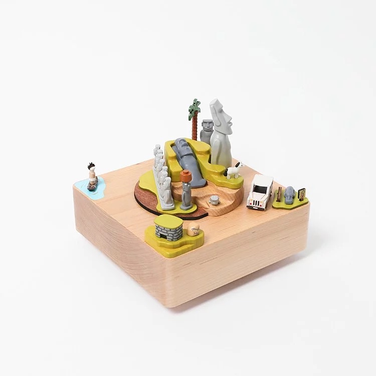 📦訂購 台灣代購 Wooderful life【復活節島】木製城市音樂盒