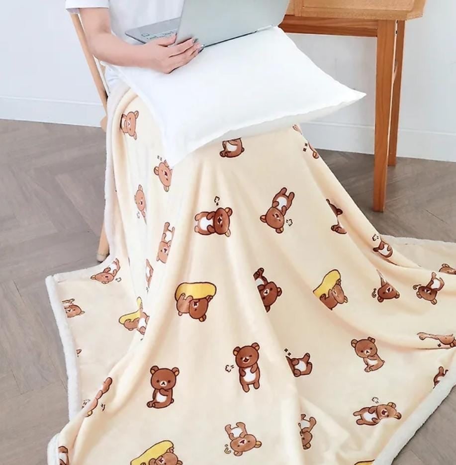 《預訂貨品》全新韓國限定 Rilakkuma 毛毯（淺黃包）