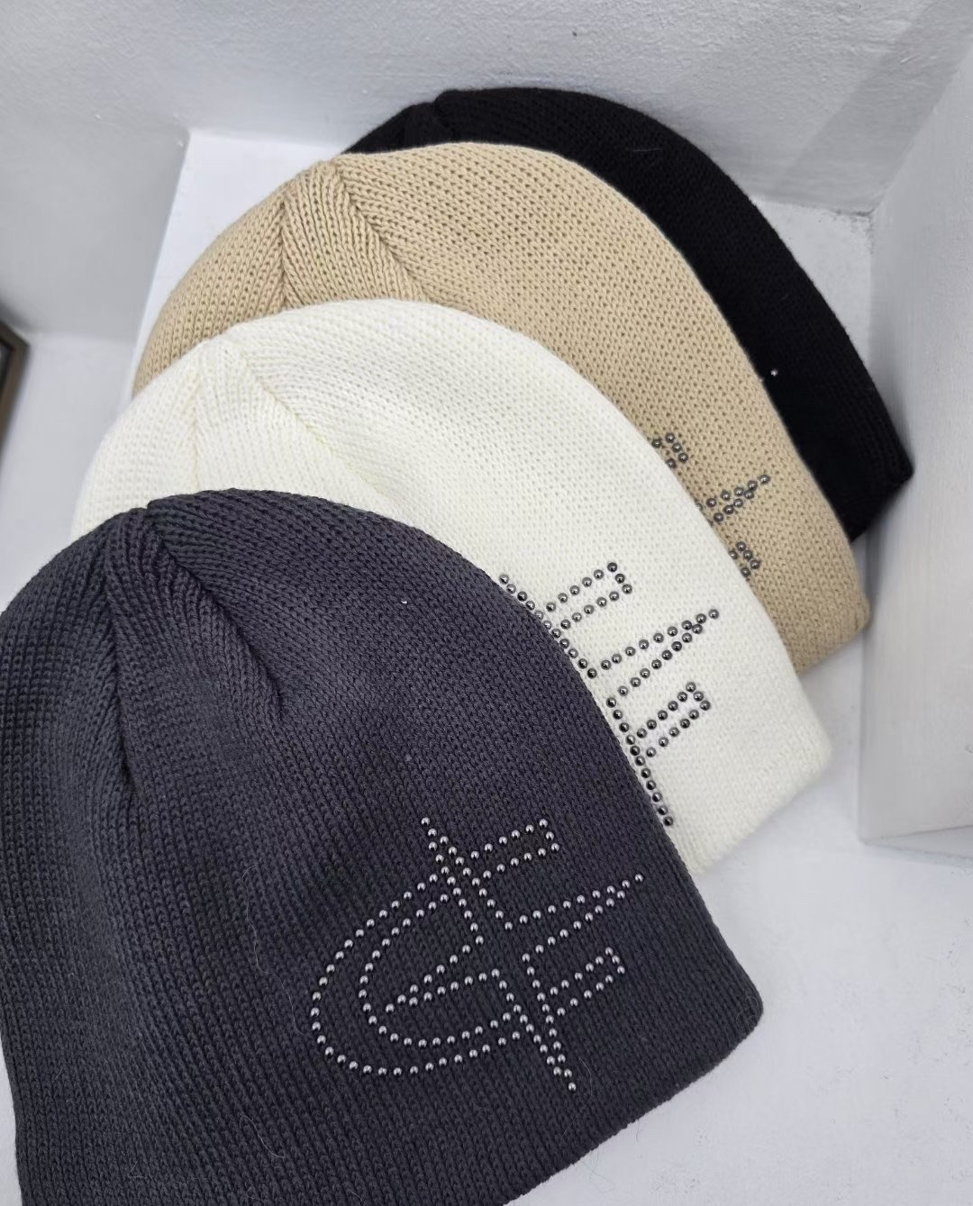 韓國Y2K貼石標誌冷帽