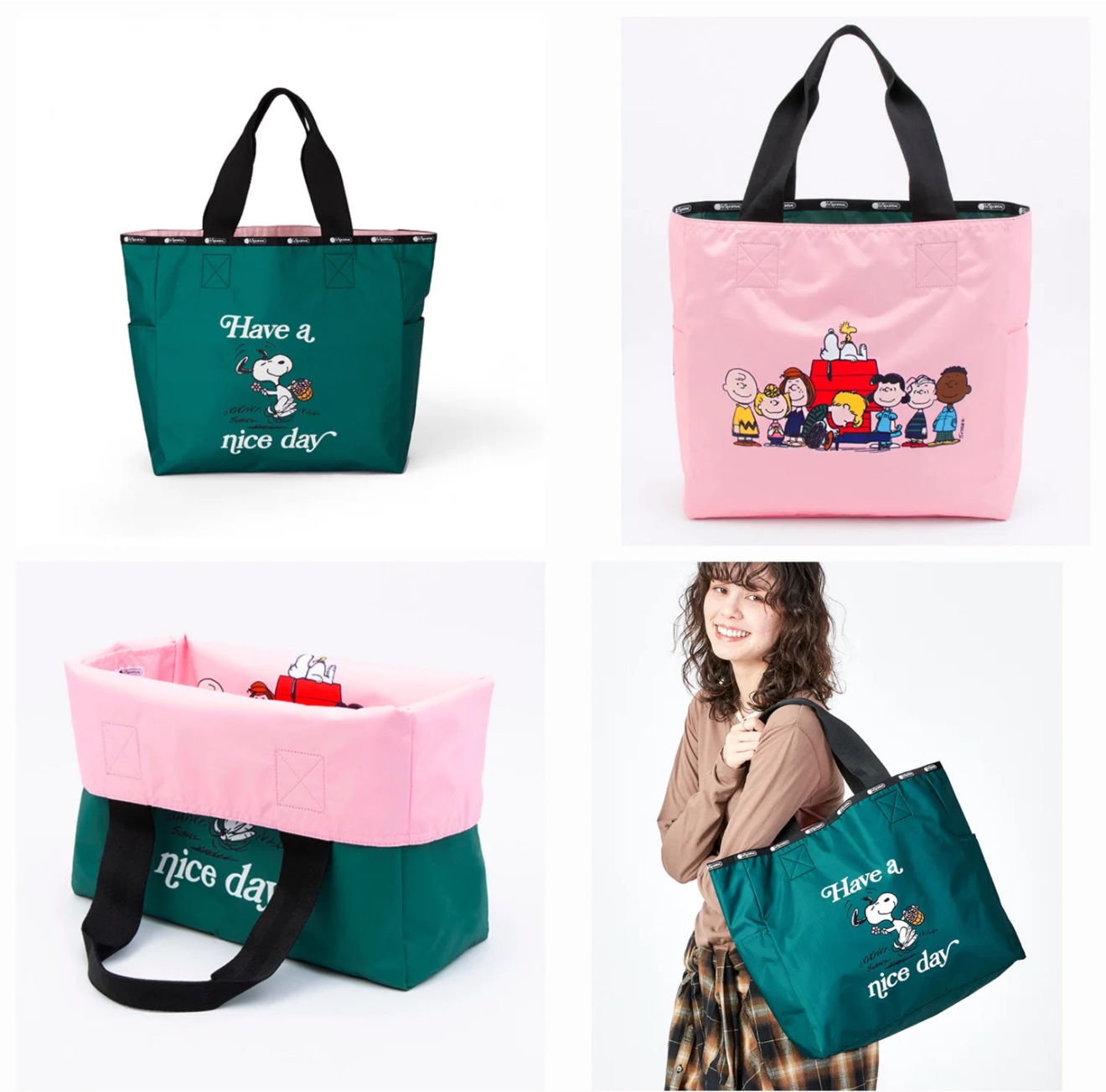 LeSportsac  x 花生漫畫史努比雙面托特袋