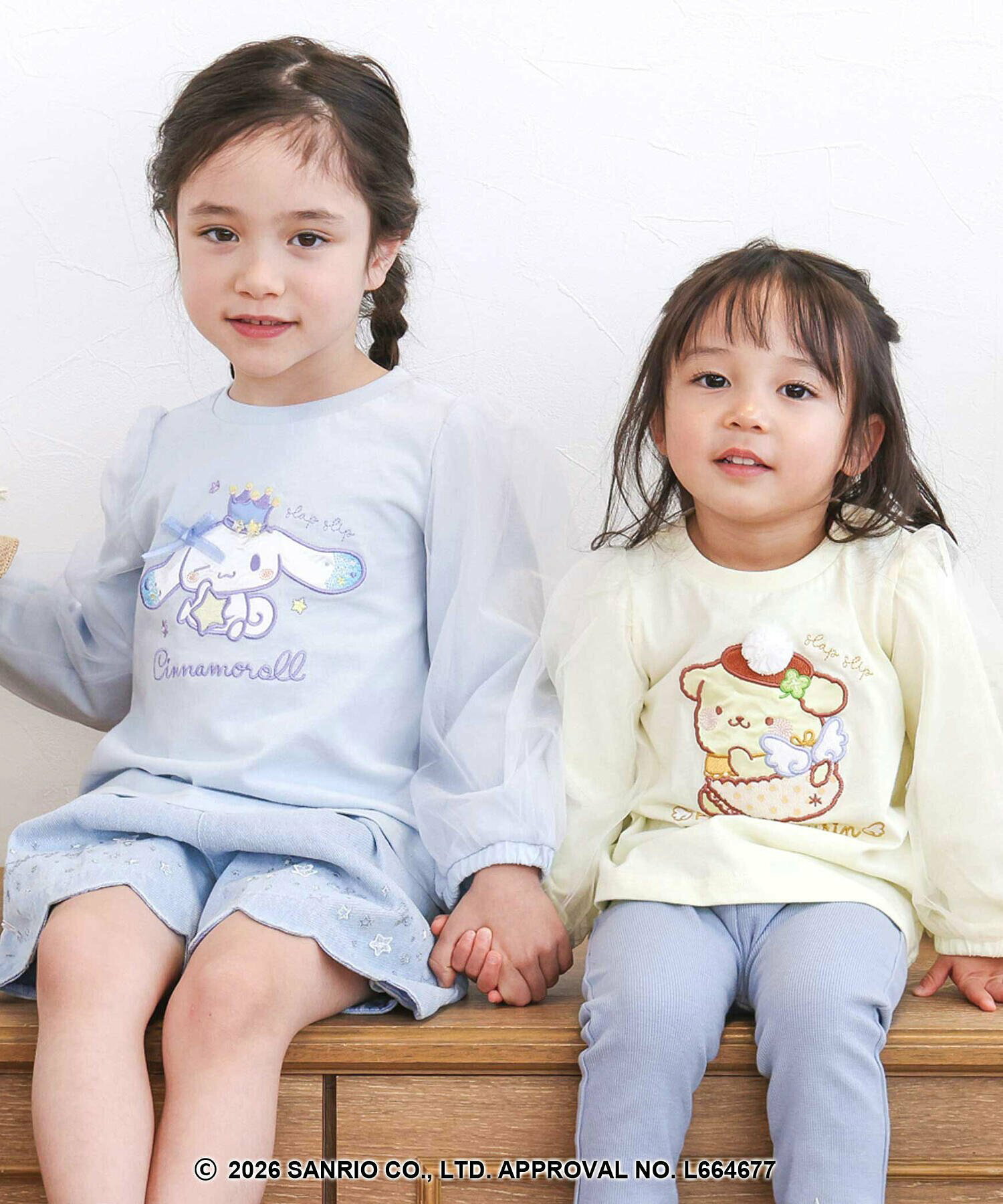 🆕【⭐訂購⭐】🇯🇵日本直送 🌀 #Sanrio 刺繡圖案 薄紗泡泡袖 長袖T恤🌀 [ELBA-0090][260224]