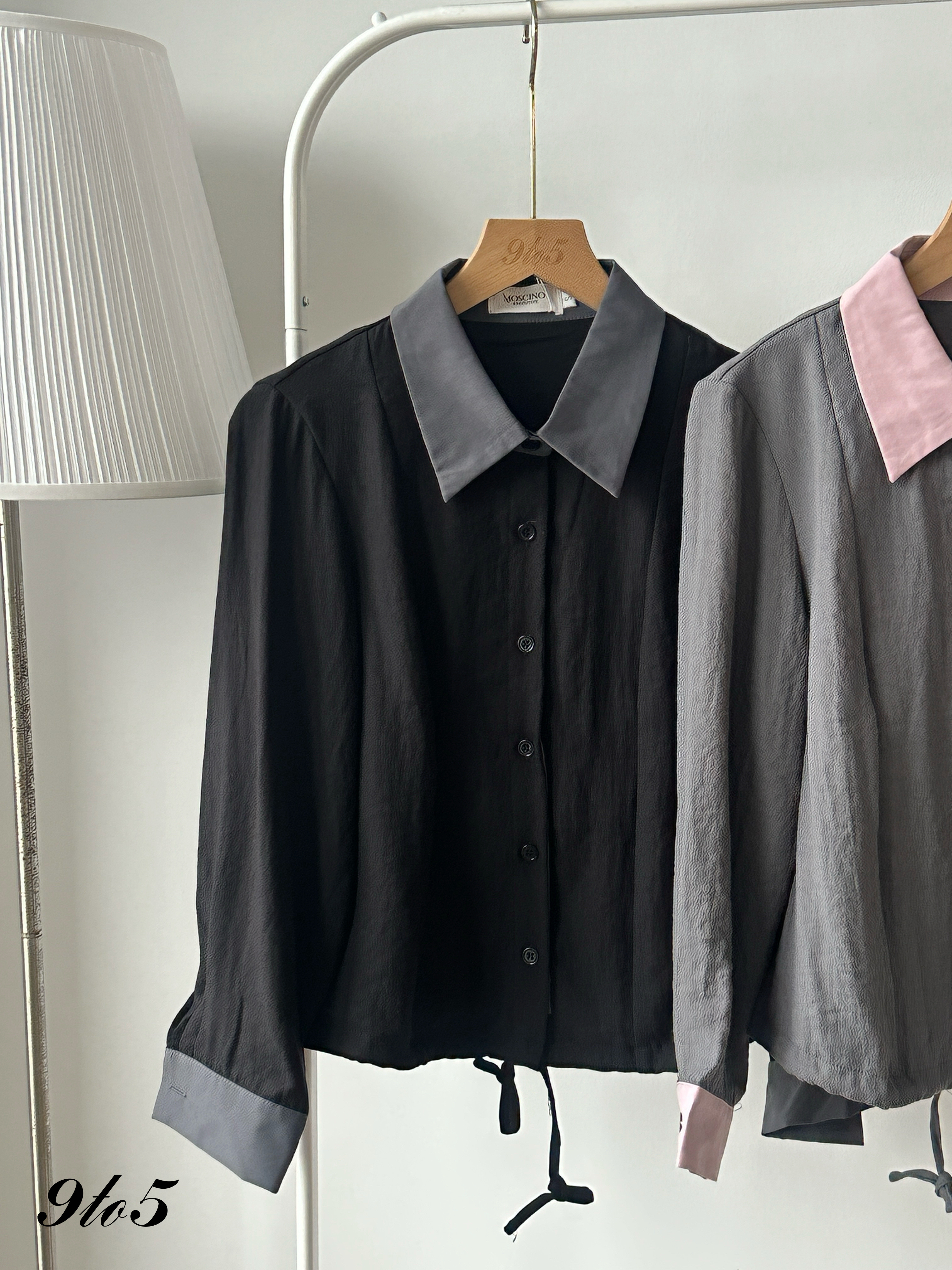 T4324 Contrast Long Sleeve Shirt - 3 Colors 