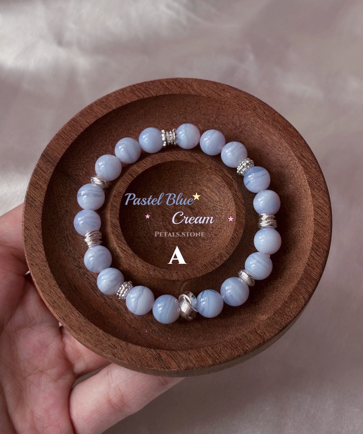 ☁️ Pastel Blue Cream｜藍紋瑪瑙