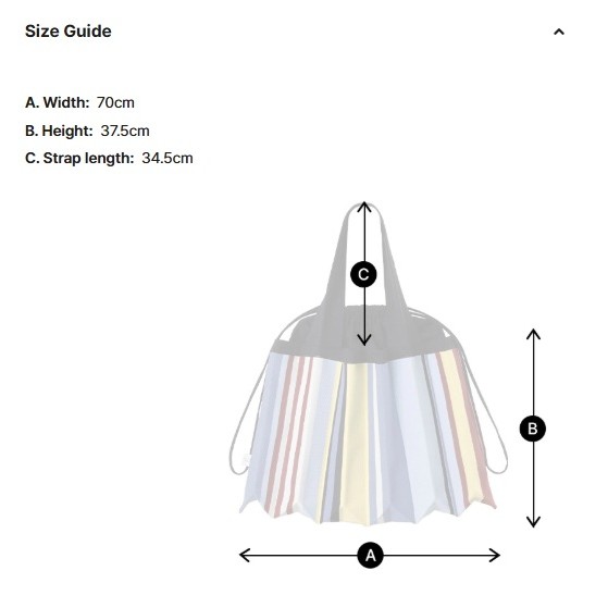 PLEATSMAMA Big Shoulder Bag Stripe (2色)