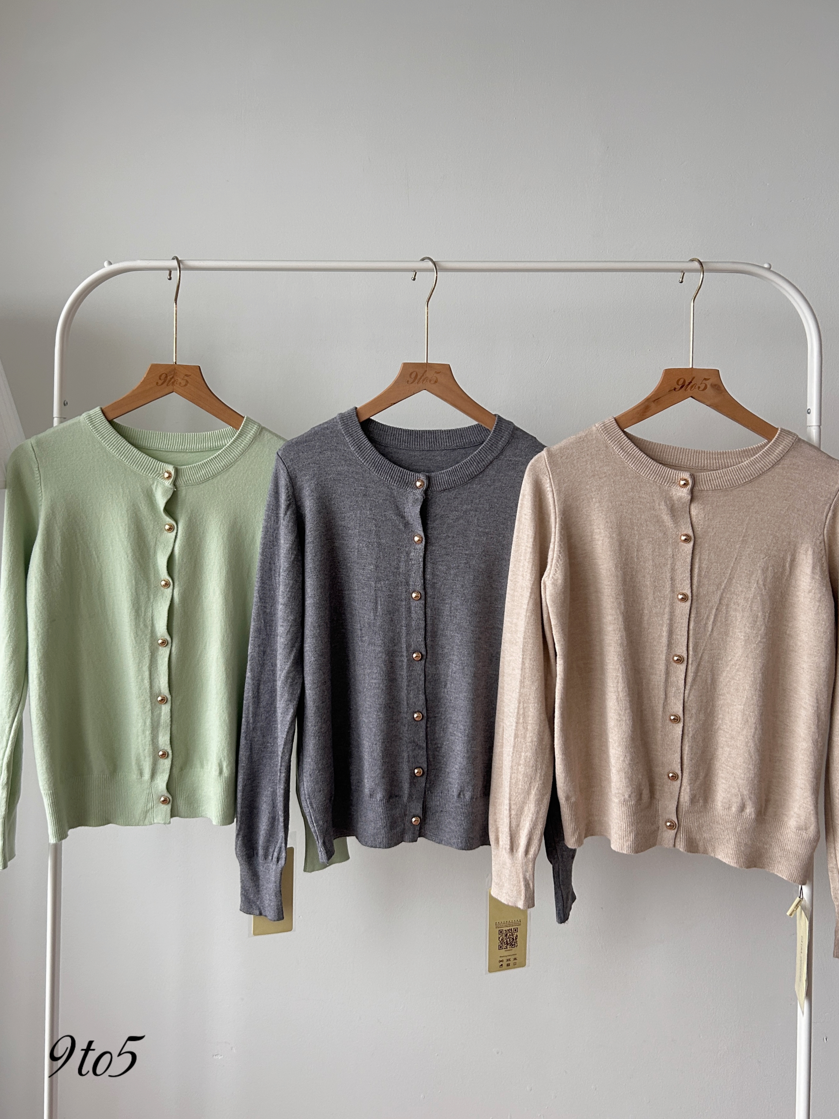 T4456 Long sleeves Knit Cardigan - 5 Colors 