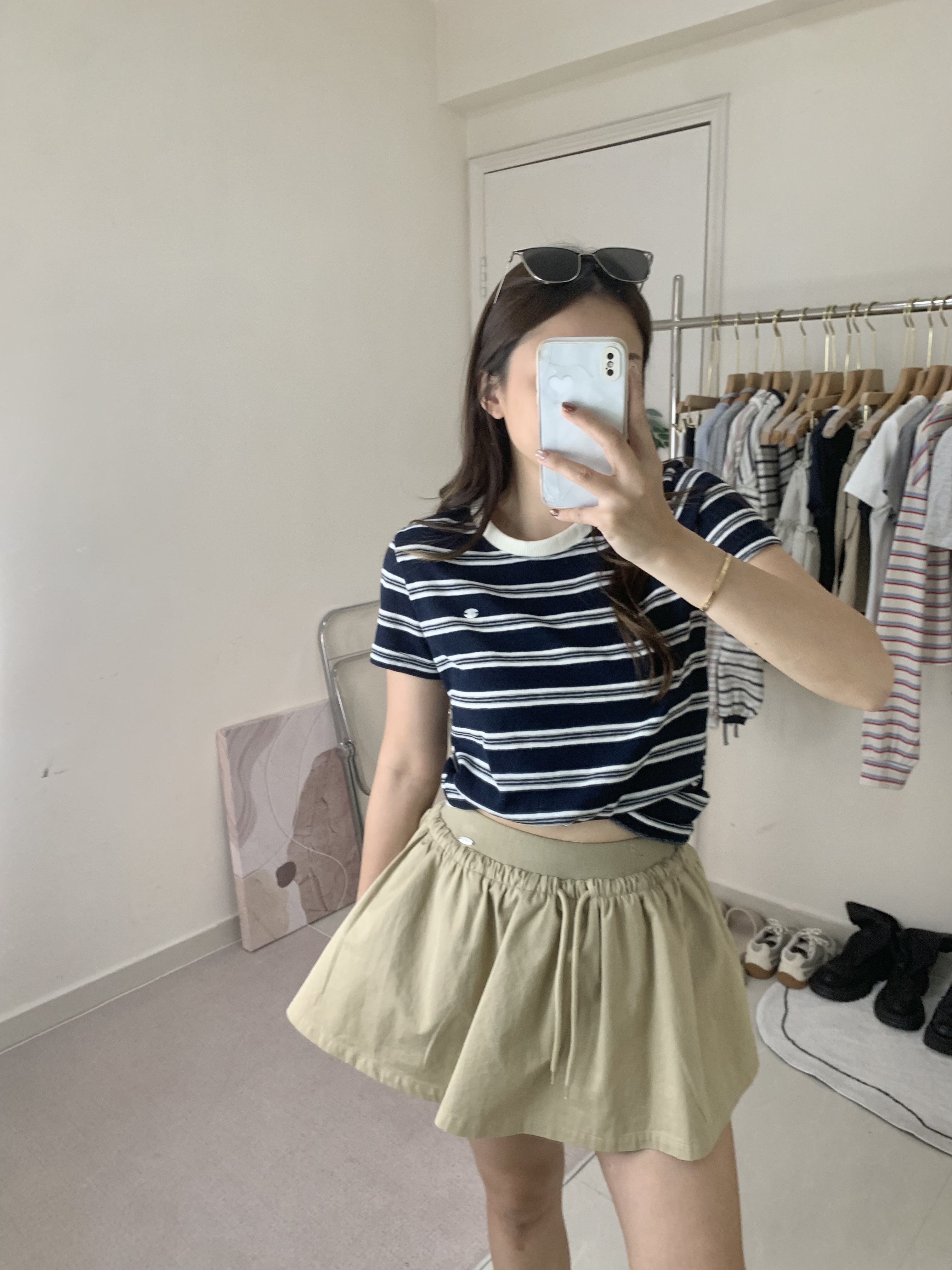 橫間條紋Tee（兩色）