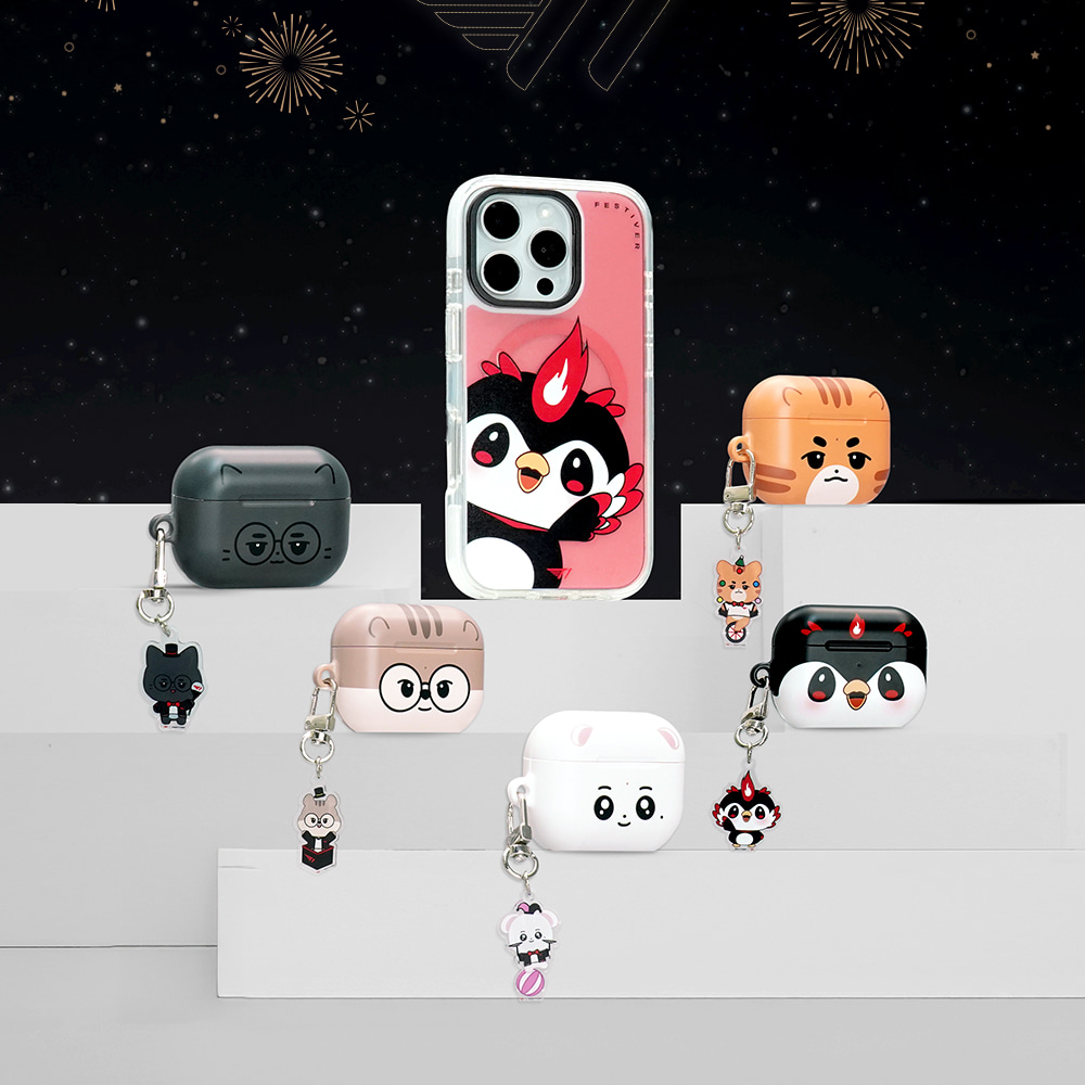 [T1 x FESTIVER] Face Airpod Hard Case & Keyring Set (5款)