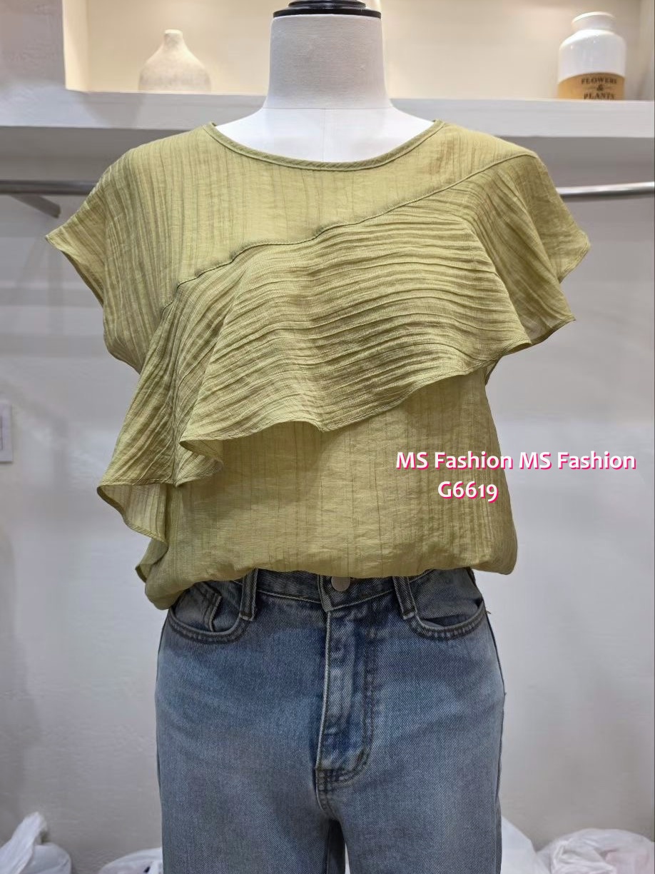 G6619 靚料靚色ruffle top
