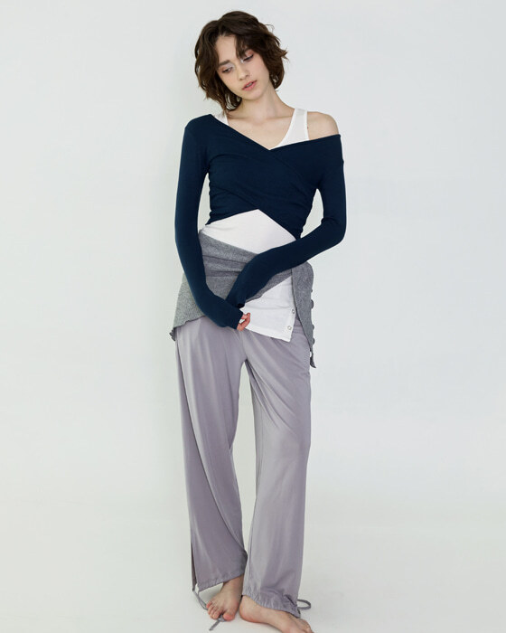 【Two-way wear】預購_DEVI-T0041 Curve Wrap Crop Top by Devi wear
